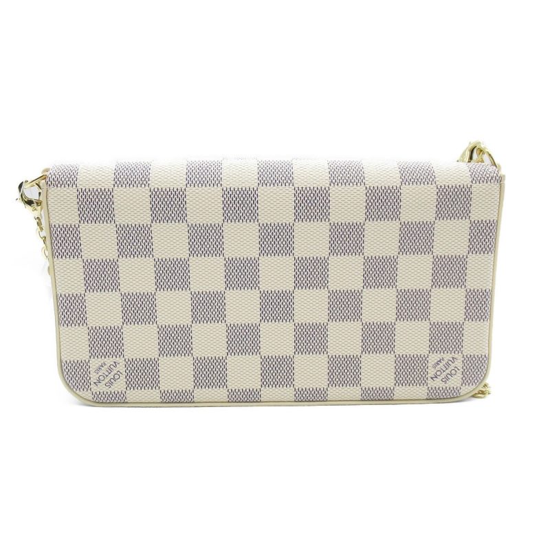 LOUIS VUITTON Pochette Felice White Damier Azur leather N40491 - Image 2