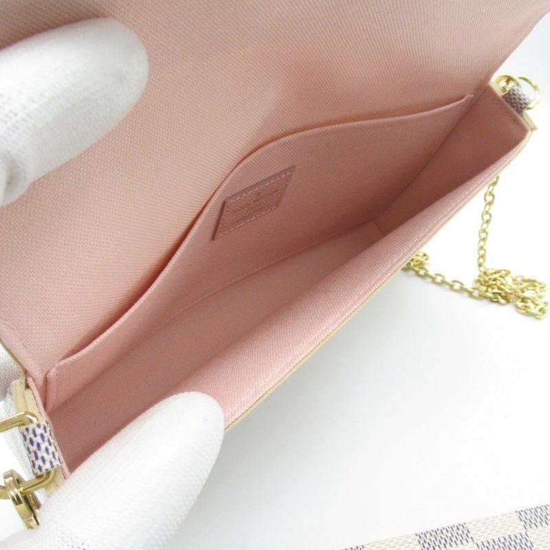 LOUIS VUITTON Pochette Felice White Damier Azur leather N40491 - Image 5