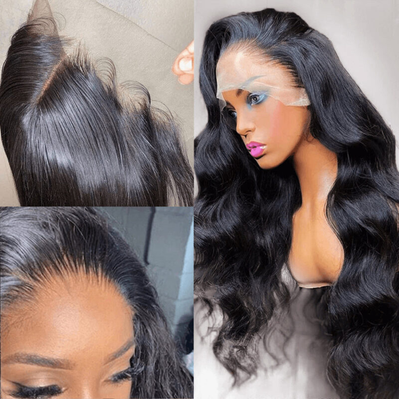 Body Wave 13x4 HD Transparent Lace Front Wig Real Human Hair Wig Natural Hairline With Baby Hair-Geeta Hair - Image 3