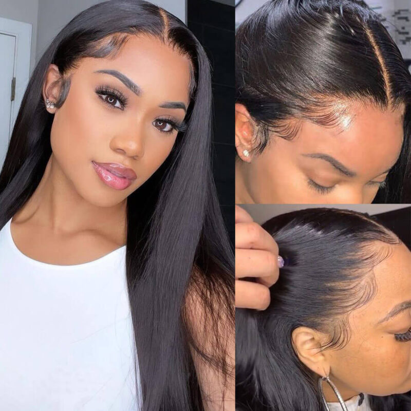 Long Straight Hair 13x6 HD Lace Frontal Wig Natural Hairline With Baby Hair 100% Virgin Human Hair Wig-Geeta Hair - Image 6