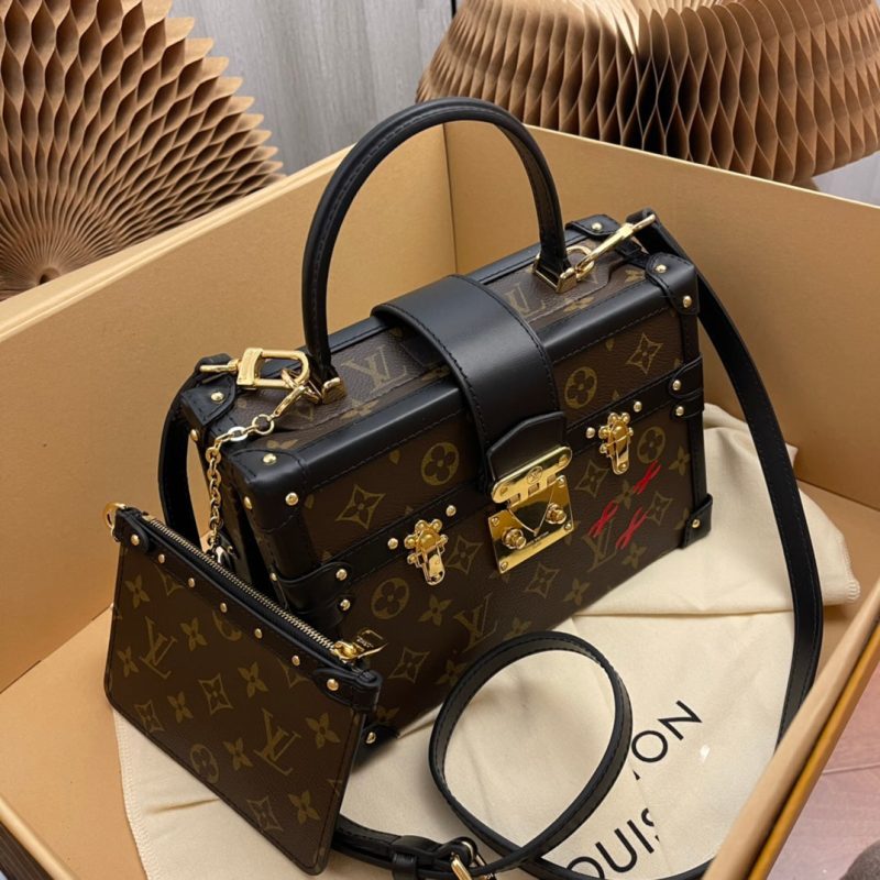 Louis Vuitton LV Unisex Petite Malle V. Monogram Coated Canvas S-Lock - Image 3