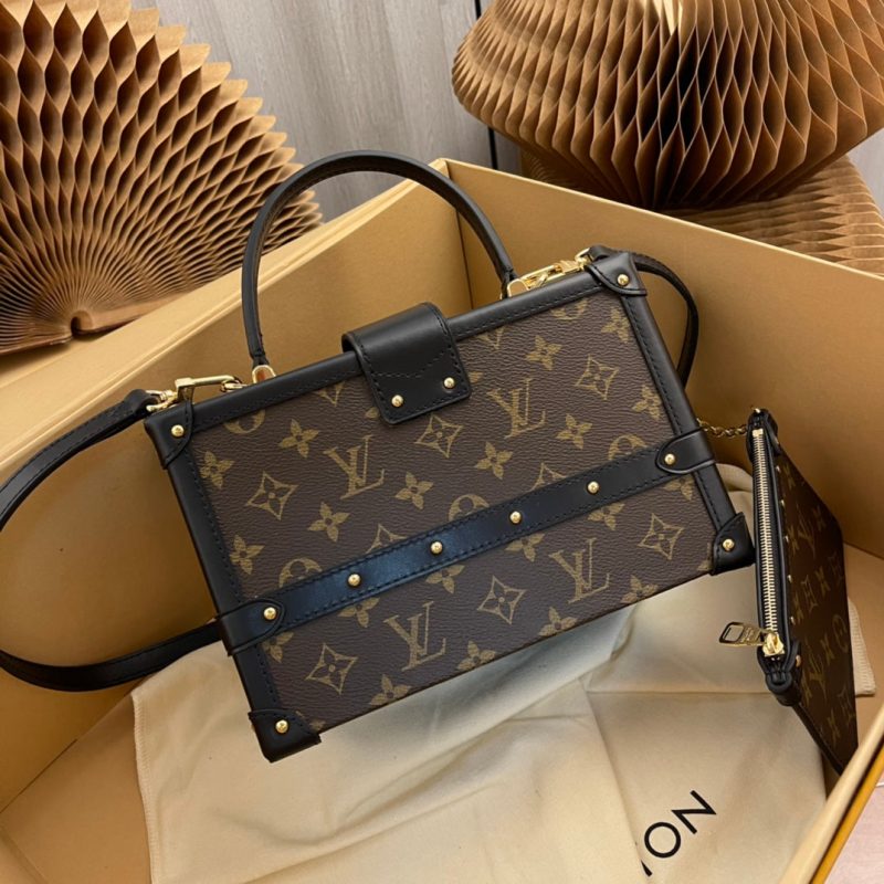 Louis Vuitton LV Unisex Petite Malle V. Monogram Coated Canvas S-Lock - Image 4