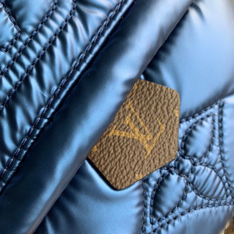 Louis Vuitton LV Unisex Pillow Palm Springs Mini Backpack Navy Blue Recycled Metallic Nylon - Image 7
